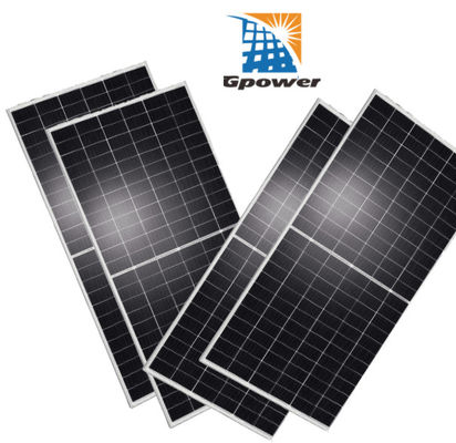 IEC 460w Solar PV System Kaca Ganda Mono PERC Panel Surya